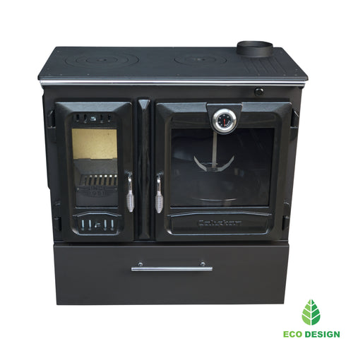 Multifunctional Wood Burning Cast Iron Stove with Oven 3D Box Cooking Baking Heating Stove Suitable For Tiny House and Farm House