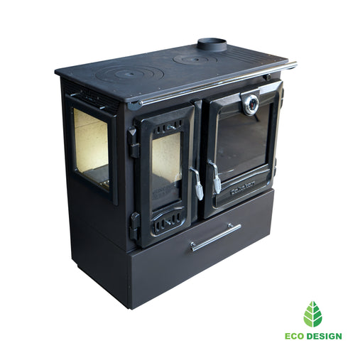Multifunctional Wood Burning Cast Iron Stove with Oven 3D Box Cooking Baking Heating Stove Suitable For Tiny House and Farm House