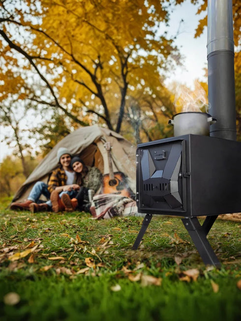 **Northshire 214-3D Wood Burning Cook Stove with Oven – FREE Portable Mini Camp Stove Included**