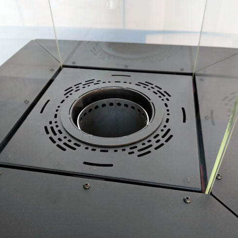 Premium Outdoor Pellet Stove – Glass Panoramic View & Adjustable Flame Control | Eco Garden Heater