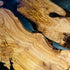 Unique Olive Wood, Transparent Epoxy, Coffee Table