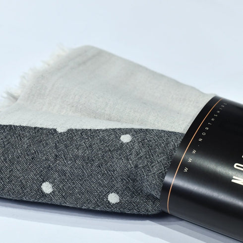 Akio Turkish Towel with Japanese Pattern Modern Minimal Polka Dot Dark Aesthetic Peshtamal Hammam Towel Cozy Fast Drying Household Essential