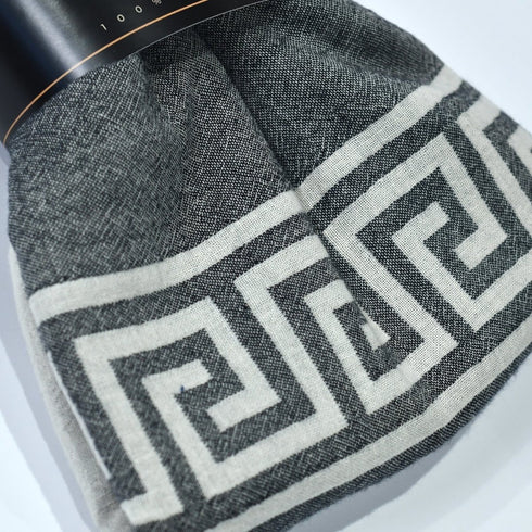 Gaia Turkish Towel Black White Retro Meander Softened Absorbent Peshtamal Towel Extra Large Beach Bath Shower Cover Hostess Gift