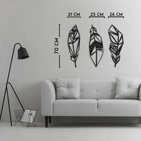 GeoFeathers - Metal Wall Art