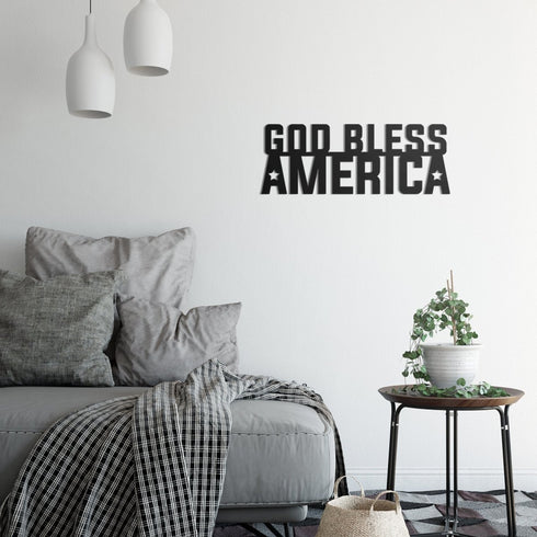 God Bless America - Metal Wall Art