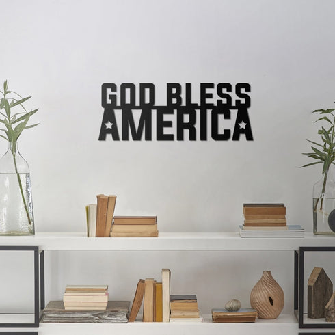 God Bless America - Metal Wall Art