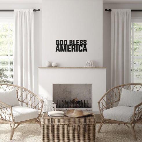 God Bless America - Metal Wall Art