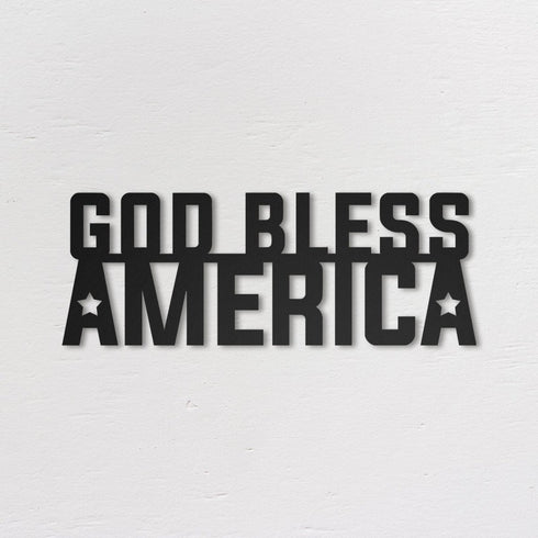 God Bless America - Metal Wall Art