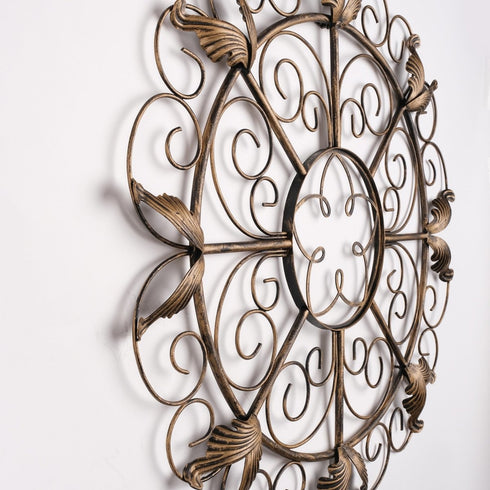 Golden Wings - Floral Metal Wall Decor