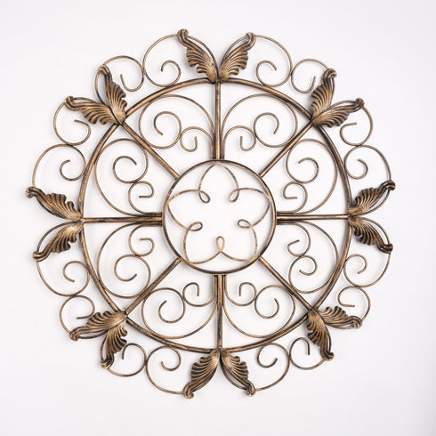 Golden Wings - Floral Metal Wall Decor