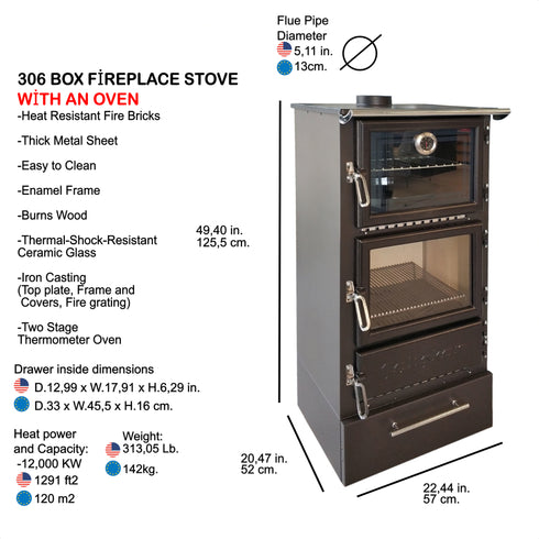 Gabija Stove 306 Box, Wood Stove, Fire Pit, Fireplace, Wood Burning Stove, Fire Pits, Cooking, Iron Stove, Mini Stove, Cooking Healter