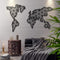 Liv - Metal World Map Wall Art