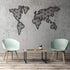 Liv - Metal World Map Wall Art