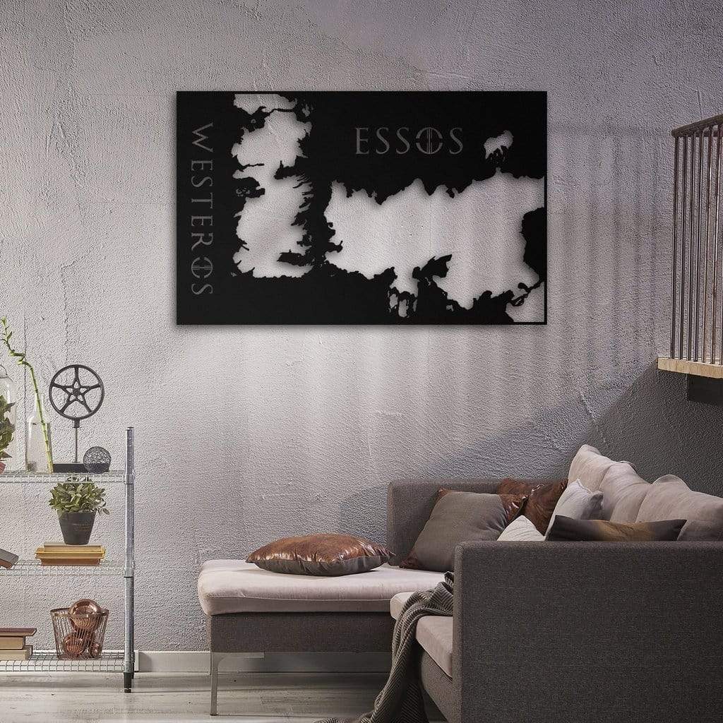 Map of Kingdoms Metal Map Northshire Wall Art