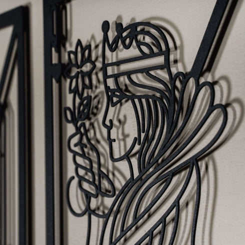 Royal Flush Metal Wall Art Playing Card Deck Poker Royal Queen King Black Luxury Monochrome Casino Poker House Decoration