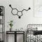 Serotonin Metal Wall Art Science Chemistry Happy Molecule Happiness Sign Biology Lab Art Minimal Monochrome Décor Scientist Gift