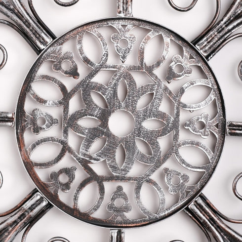 Silver Gardenia -Floral Metal Wall Decor