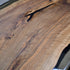 Unique Walnut Wood, Dinner Table With Transparent Epoxy River