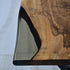 Unique Walnut Wood, Dinner Table With Transparent Epoxy River