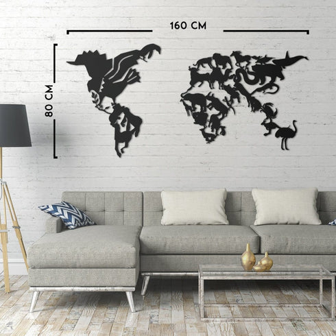 Wild Life - Metal World Map
